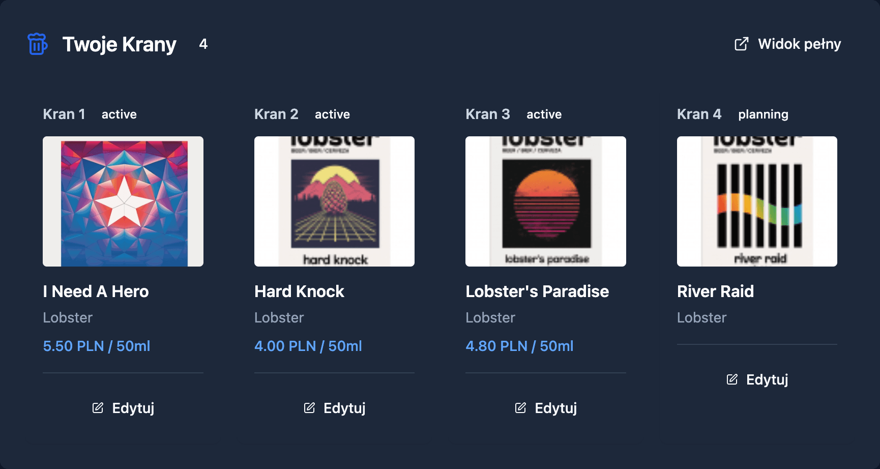 Zarządzanie Kranami